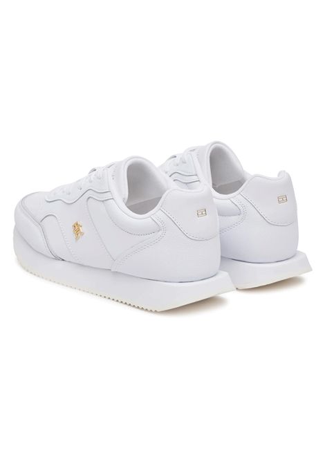 Tommy Hilfiger Leather Runner Shoes White Women TOMMY HILFIGER | Sneakers | FW0FW08696-YBS